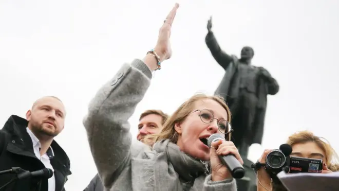 Не все на митинге в Петербурге были рады выступлению Ксении СОбчак