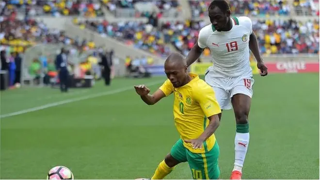 South Africa bin win di match against Senegal 2-1