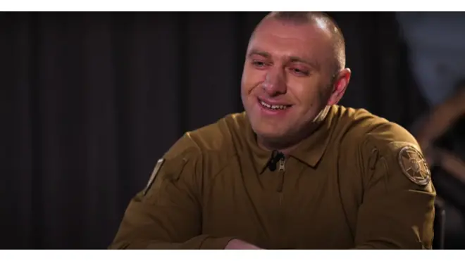 Василь Малюк під час інтерв'ю телеканалу 1+1