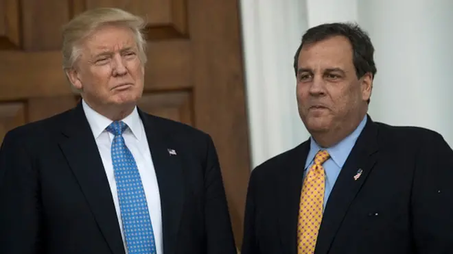 Chris Christie was the head of President Trump's transition team following his 2016 election win
