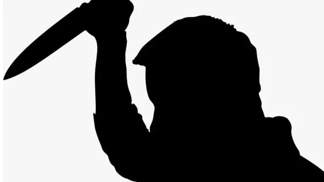 Aworan ojiji ẹni to mu ọbẹ lọwọ