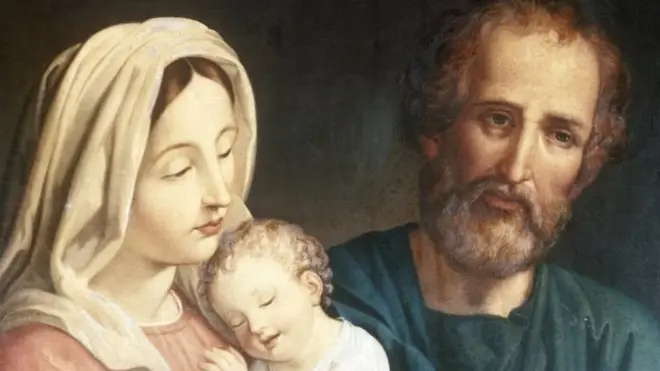صورة مريم العذراء والمسيح ويوسف تعرض على نطاق واسع في المعارض الفنية بأوروبا