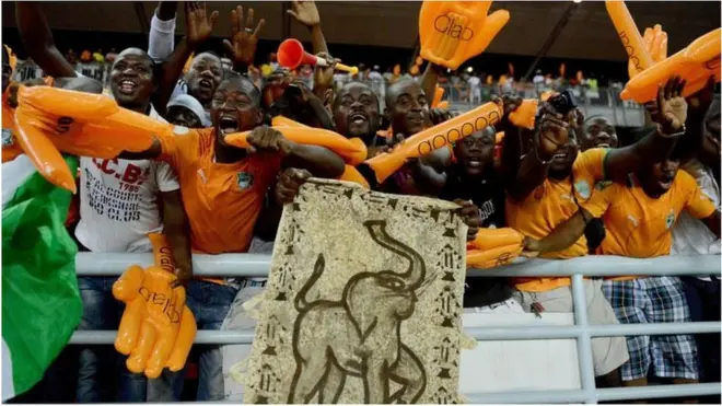 Ivory Coast fans celebrate