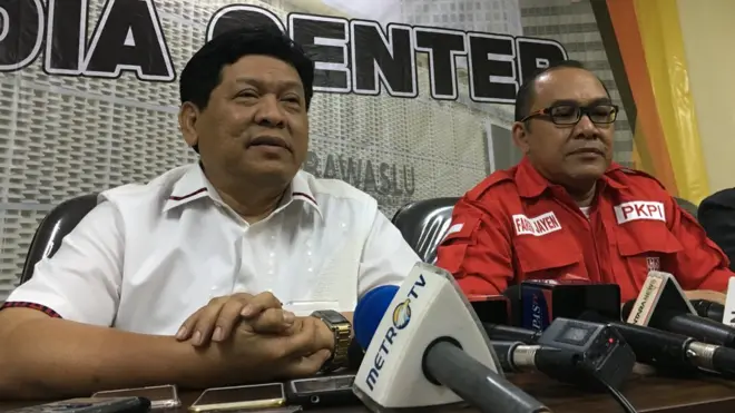 Sekjen PKPI Imam Anshori (kiri) akan melanjutkan proses hukum terhadap putusan Bawaslu