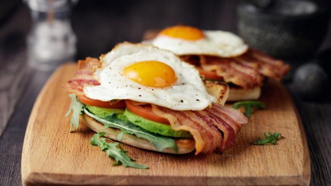 Bacon and egg sandwich