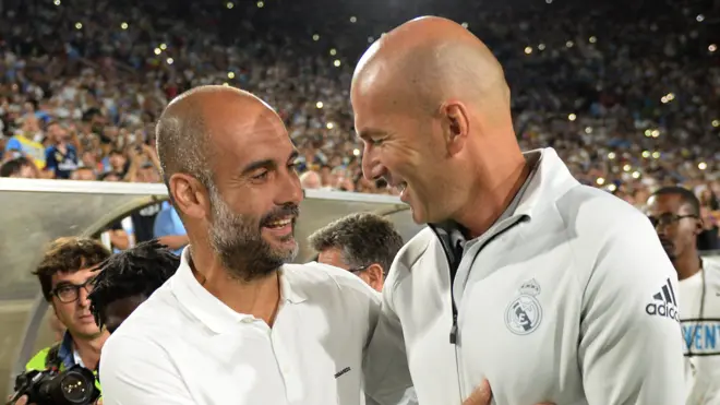 Pep Guardiola and Zinedine Zidane