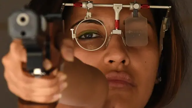 તાલિમ લેતી હિના સિધ્ધુ