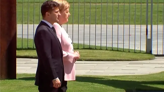 Ангела Меркель и Владимир Зеленский в Берлине