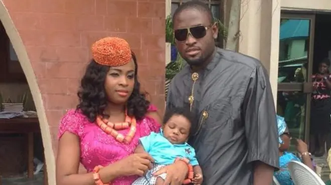 Joe Blankson and im wife Mercy plus dia son Owen wen im be two years old.