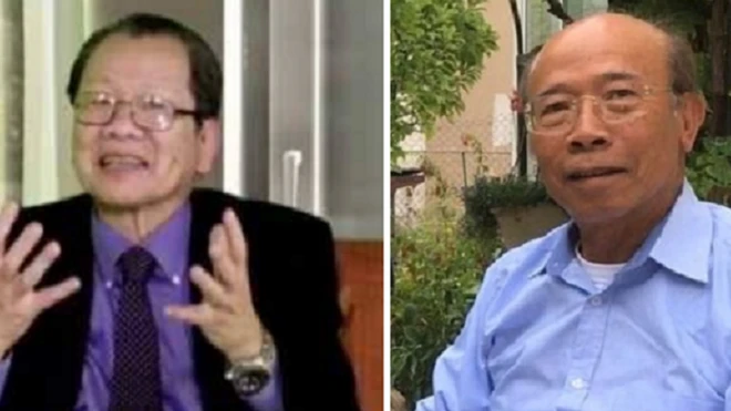 TS Đinh Xuân Quân (trái) và ông Nguyễn Gia Kiểng