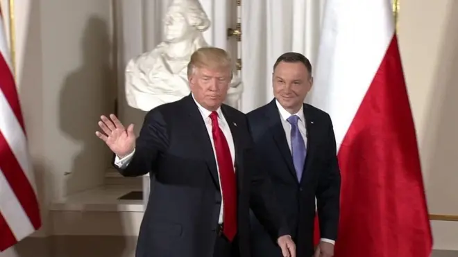 Trump iyo madaxweynaha Poland Andrzej Duda