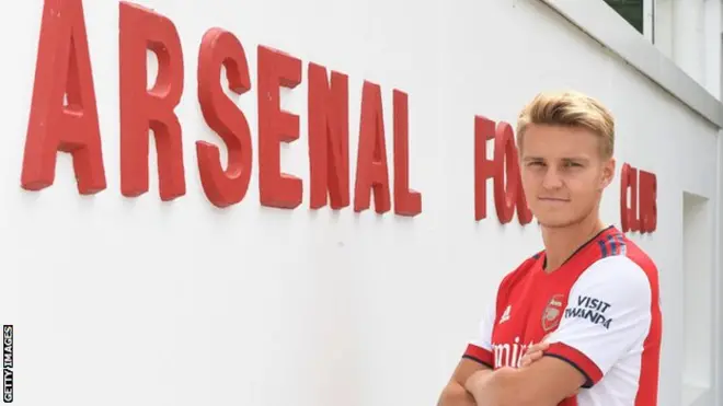 Martin Odegaard will wear the number eight shirt for Arsenal
