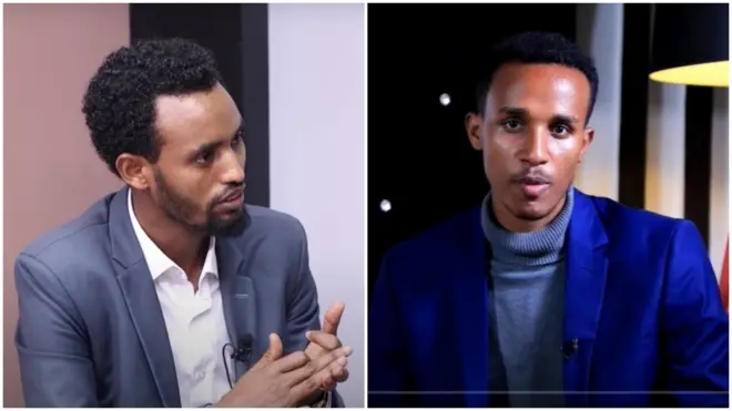 በቃሉ ኣላምረው (ኣውሎ ሚዲያ) ኣበበ ባዩ (ኢትዮ ፎረም)