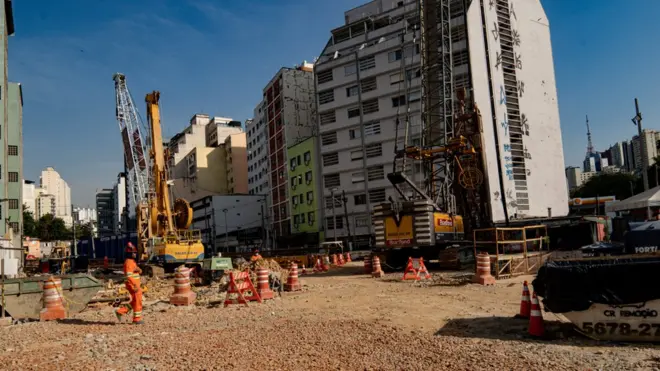 Obra da linha 6-laranja do metrôblackjack 888São Paulo onde foram encontrados vestígios do quilombo Saracura