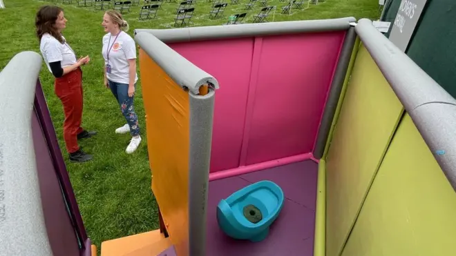 The women's urinal is designed to be six times quicker to use than a conventional loo