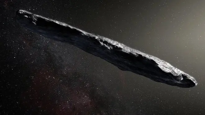 The brightness of 'Oumuamua was found to fluctuate at regular intervals, suggesting that it's rotating and either highly elongated or disc-shaped (Credit: Alamy)