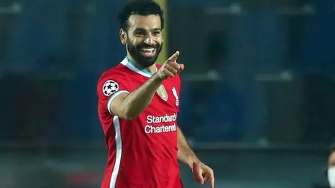 محمد صلاح يحتفل بالهدف
