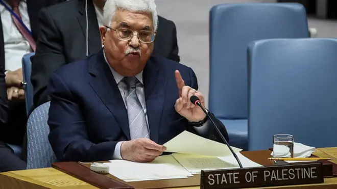 محمود عباس اپنے خطاب کے بعد اجلاس چھوڑ کر چلے گئے