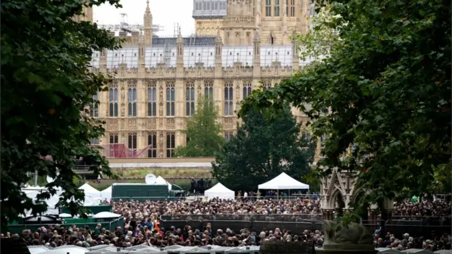 آلاف الناس في ويستمنستر