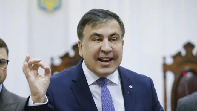 Міхеіл Саакашвілі в апеляційному суді Києва, 3 січня 2018 року