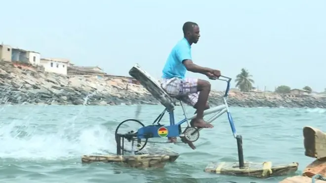 నీళ్ళ మీద నడిచే సైకిల్