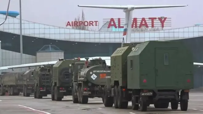 Россия шамсияси остидаги КХШТ ҳозир Қозоғистонда 2 мингдан зиёд ҳарбийси бор