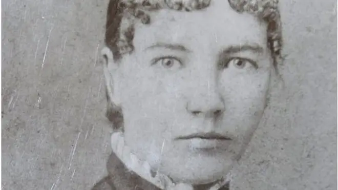 A photograph of Wilder in 1887 while she worked as a schoolteacher