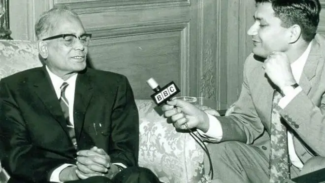 बीबीसी स्टूडियो में जयप्रकाश नारायण