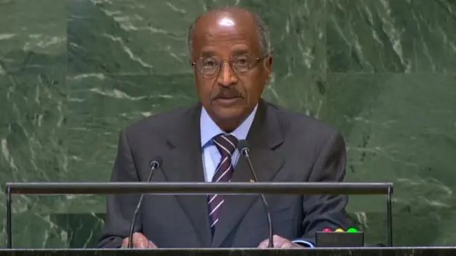 ሚንተር ጉዳይ ወፃኢ ኤርትራ ዑስማን ሳልሕ ኣብ ውድብ ሕቡራት ሃገራት