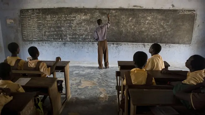 Students attend class at one of the schools supported by Empower Playgrounds near Accra, Ghana (File)(2009/02/24)