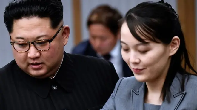 Kim Jong-un and Kim Yo-jong
