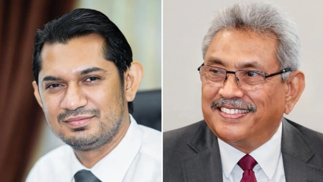 Sugeeshwara Bandara and Gotabaya Rajapaksa