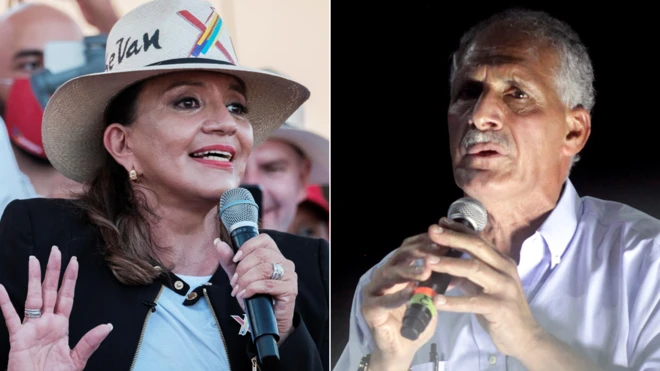 Xiomara Castro y Nasry Asfura son los principales candidatos a la presidencia.