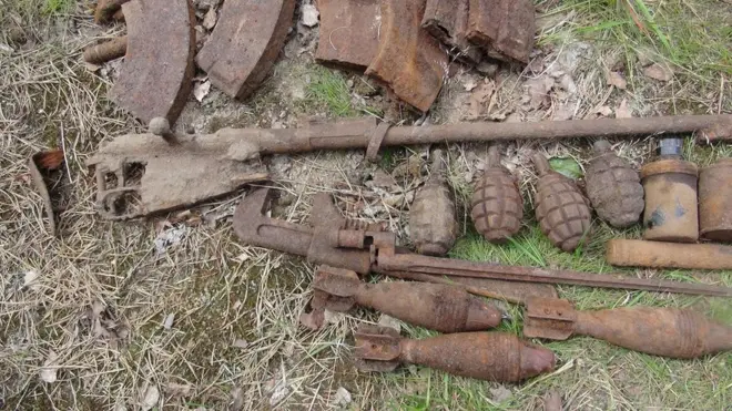 В лесах и болотах России до сих пор каждый год находят сотки единиц оружия и тысячи боеприпасов