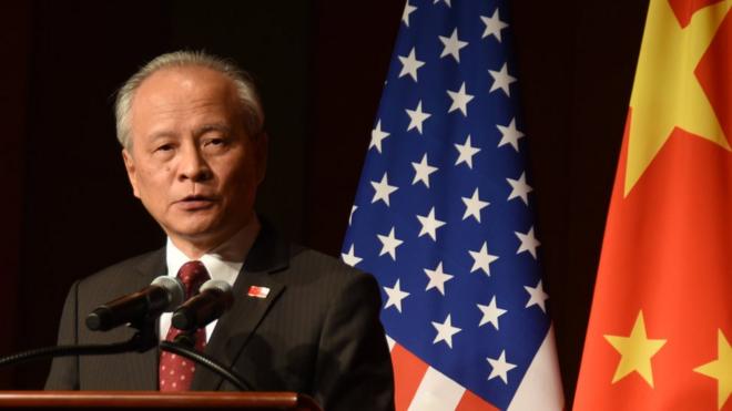 當地時間9月29日晚，中國駐美國大使崔天凱在使館舉行的僑學界國慶招待會