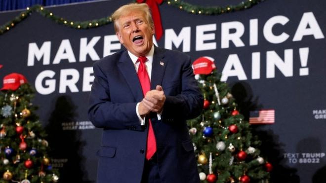 Donald Trump campaigning in Iowa - 19 December