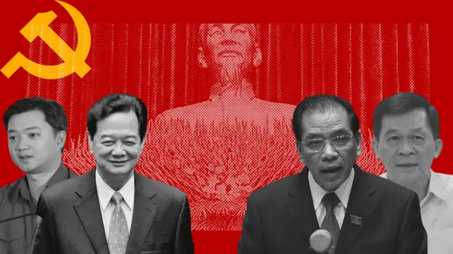 Từ trái qua: ông Nguyễn Minh Triết, ông Nguyễn Tấn Dũng, ông Nông Đức Mạnh, ông Nông Quốc Tuấn