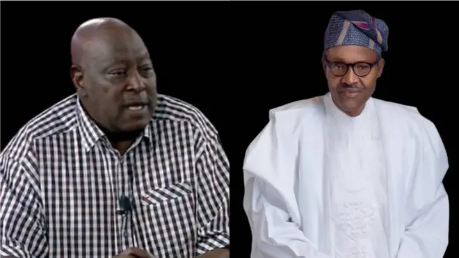 Aworan Babachir Lawal ati Aarẹ Muhammadu Buhari