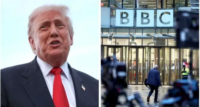 Foto Onyeisiala Trump na onye na-abnaye n'ụlọọrụ BBC