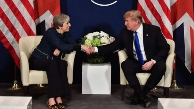 Bà Theresa May gặp ông Donald Trump tại Davos đầu năm 2018