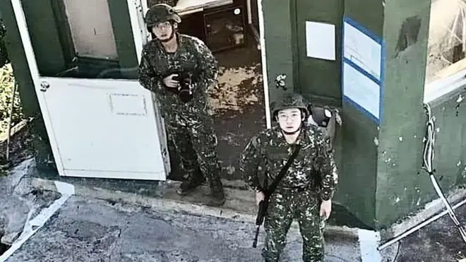 無人機拍到的台灣軍人畫面在中國網絡上流傳，台灣方面稱這是認知戰。