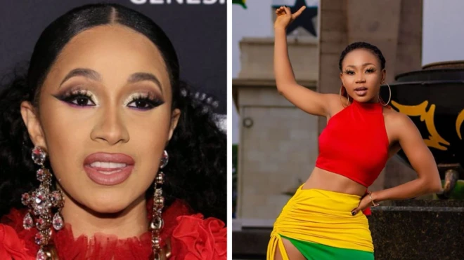 "Ghanaian actress Akuapem" [Cardi B and Akuapem Poloo]
