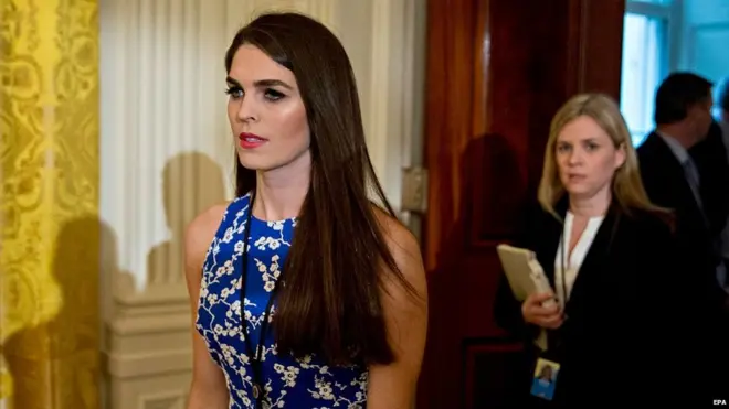 Hope Hicks na former fashion model wey dey work with President Donald Trump daughter, Ivanka