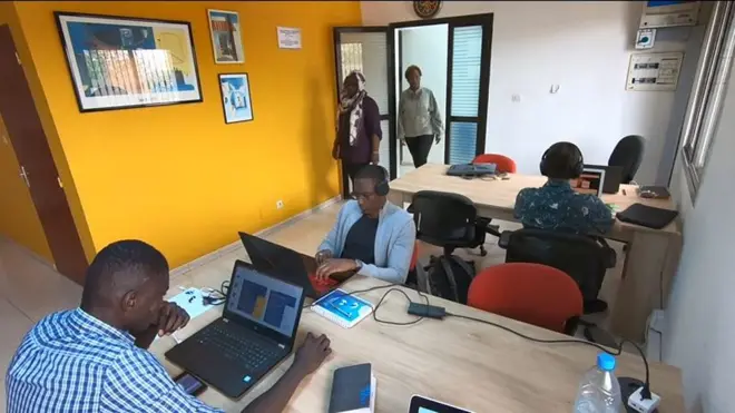 Un espace de coworking à Dakar.
