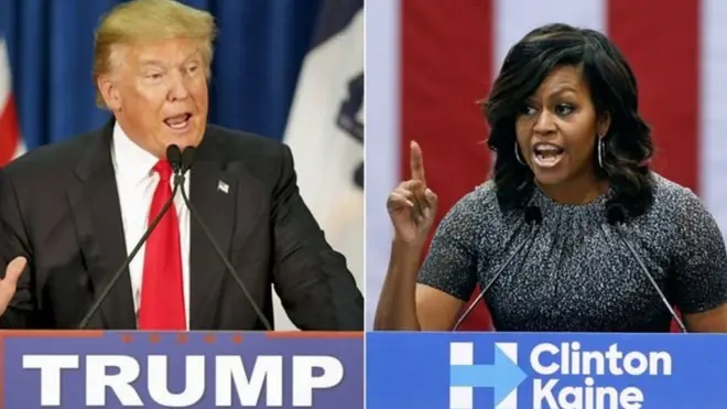 مشیل اوباما کے ایک جملے کو لے کر ریپبلکن امیدوار نے مسز کلنٹن پر حملہ کیا ہے