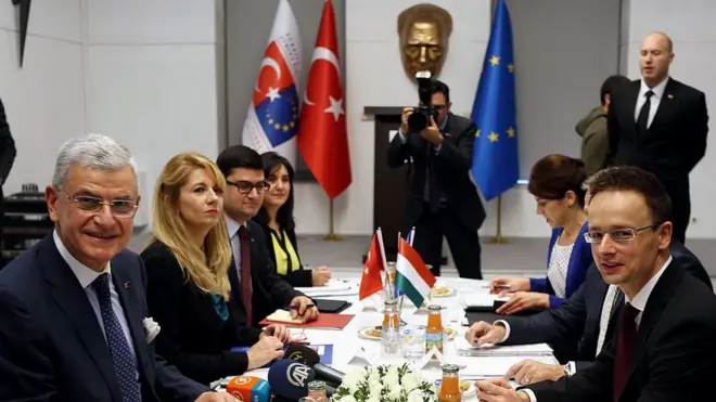 ترکيې په ١٩٨٧ م کال کې د اروپايي ټولنې د غړيتوب رسمي غوښتنه وکړه خو په ټولنه کې يې د غړيتوب د ترلاسه کولو رسمي خبرې اترې په ٢٠٠٥ م کال کې پيل شوې.