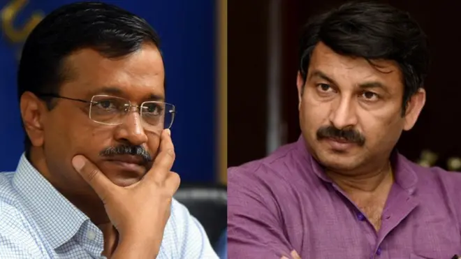 अरविंद केजरीवाल, मनोज तिवारी