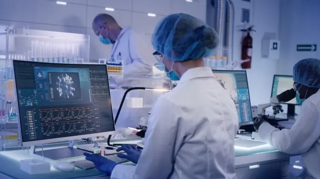 laboratory team working on coronavirus vaccine