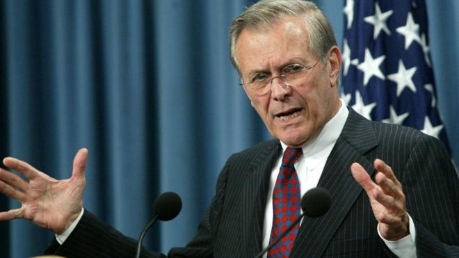 Donald Rumsfeld từng hai lần làm bộ trưởng quốc phòng Mỹ