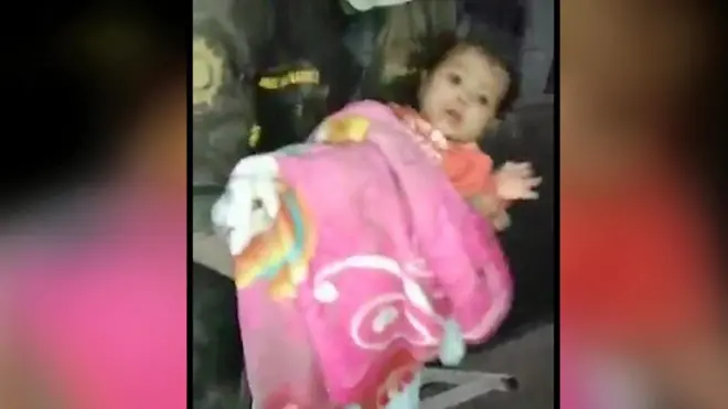 Bebé rescatada en Guatemala